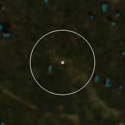 Imagen de satélite de Kungsberget con la nieve marcada