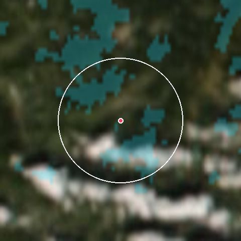 Imagen de satélite de La Bresse Brabant con la nieve marcada