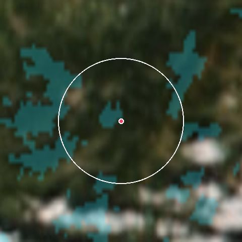 Imagen de satélite de La Bresse Lispach con la nieve marcada