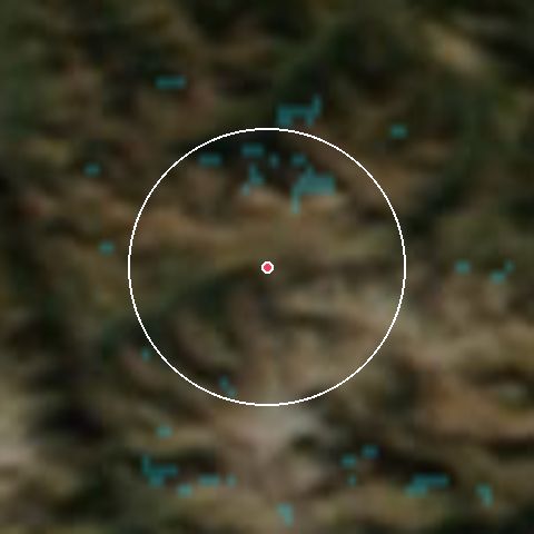 Imagen de satélite de Barèges con la nieve marcada