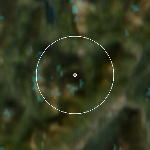 Imagen de satélite de La Sambuy con la nieve marcada