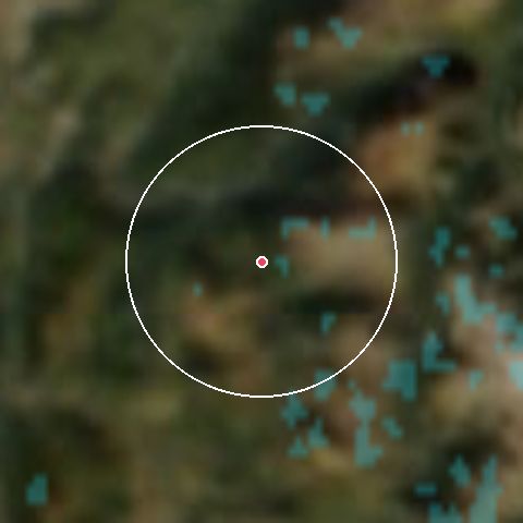 Imagen de satélite de Alpe du Grand Serre con la nieve marcada