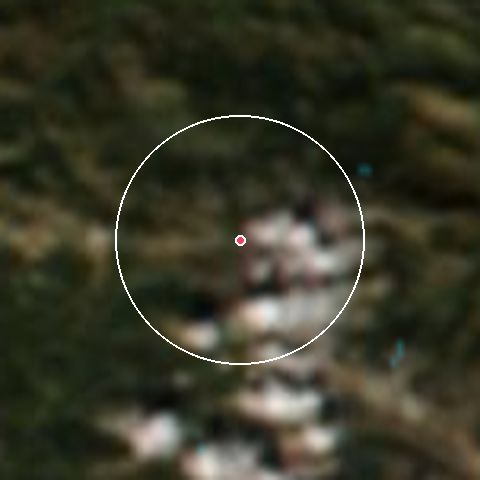 Imagen de satélite de Larra-Belagua con la nieve marcada