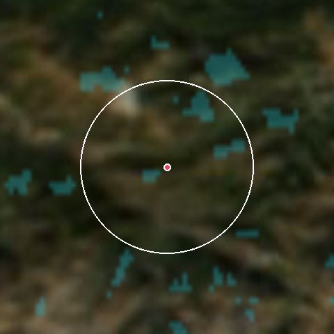 Imagen de satélite de Le Chioula con la nieve marcada