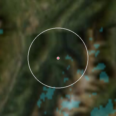 Imagen de satélite de Le Collet d'Allevard con la nieve marcada