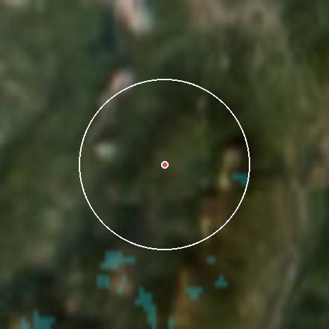 Imagen de satélite de Le Désert d'Entremont con la nieve marcada