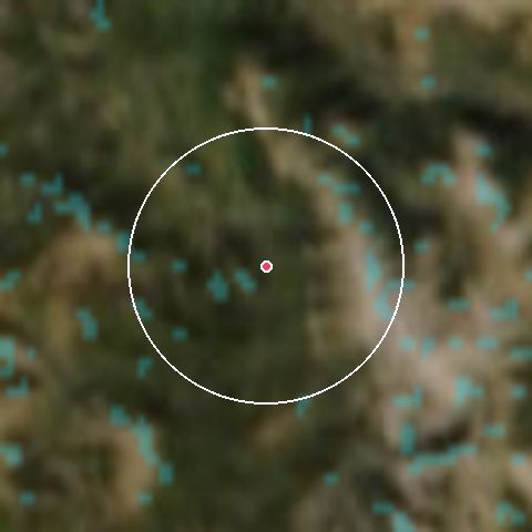 Imagen de satélite de Le Grand Puy con la nieve marcada