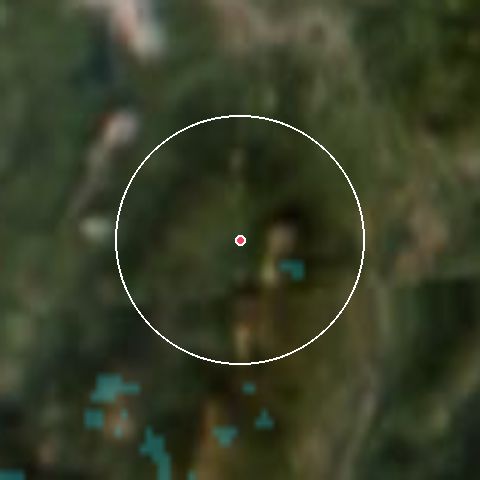 Imagen de satélite de Le Granier con la nieve marcada