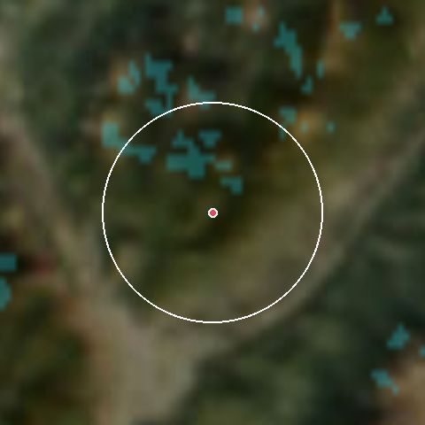 Imagen de satélite de Le Sappey en Chartreuse con la nieve marcada