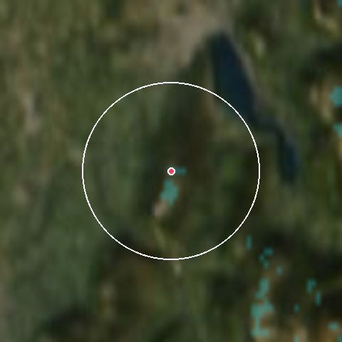 Imagen de satélite de Le Semnoz con la nieve marcada