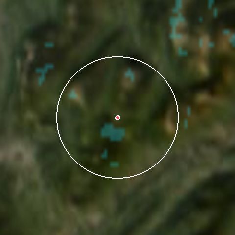 Imagen de satélite de Aillons-Margeriaz con la nieve marcada