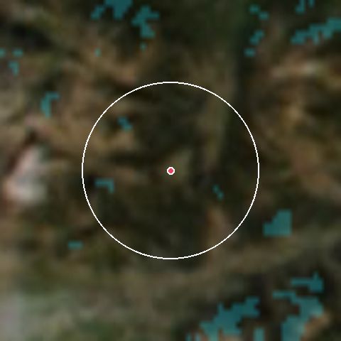 Imagen de satélite de Les Angles con la nieve marcada
