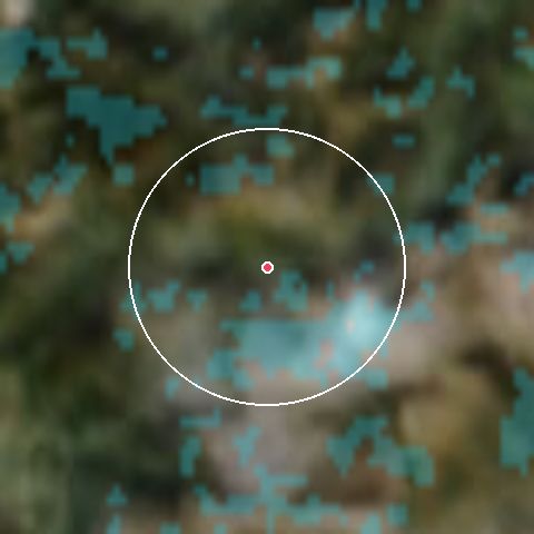 Imagen de satélite de Les Diablerets con la nieve marcada