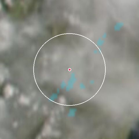 Imagen de satélite de Station des Rousses – Jura sur Léman con la nieve marcada