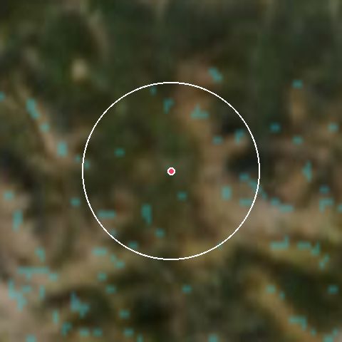 Imagen de satélite de Limone Piemonte con la nieve marcada