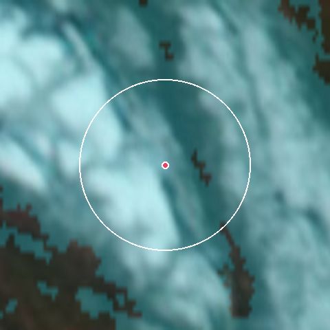 Imagen de satélite de Lindvallen/Högfjället con la nieve marcada