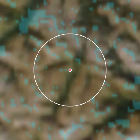 Imagen de satélite de Livigno con la nieve marcada
