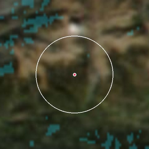 Imagen de satélite de Lles de Cerdanya con la nieve marcada
