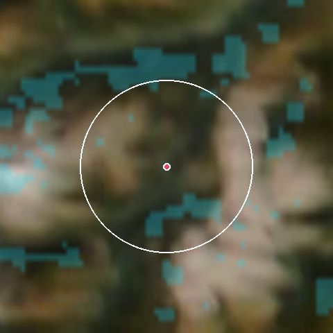 Imagen de satélite de Madonna Di Campiglio con la nieve marcada