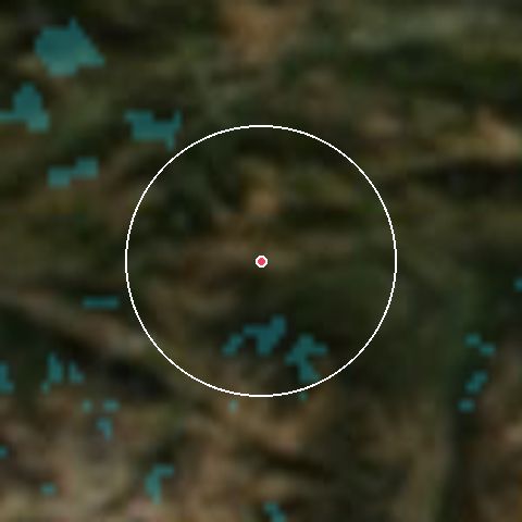 Imagen de satélite de Mijanès - Donezan  con la nieve marcada
