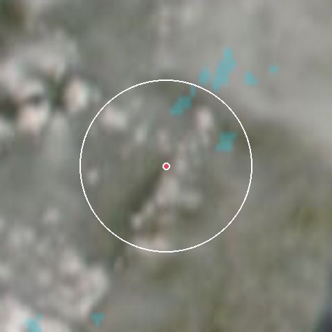 Imagen de satélite de Monts Jura con la nieve marcada