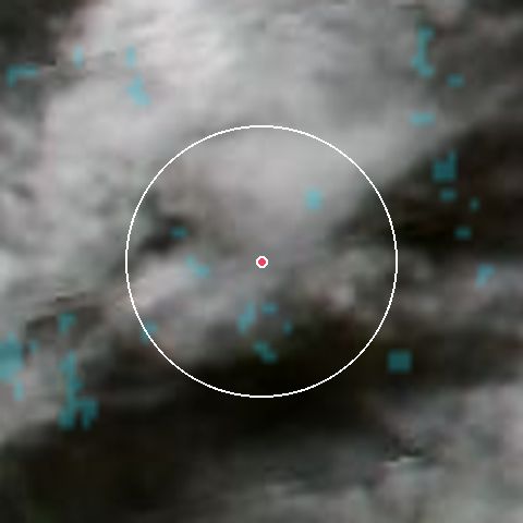 Imagen de satélite de Mt Baw Baw con la nieve marcada