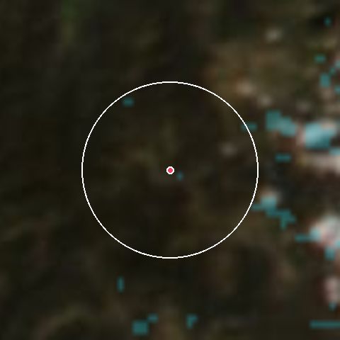 Imagen de satélite de Mt Hotham con la nieve marcada