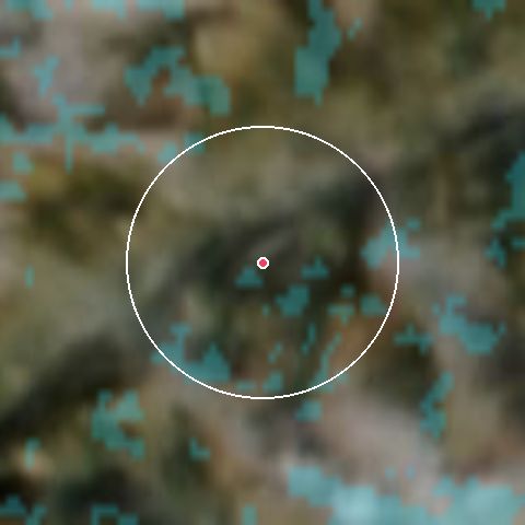 Imagen de satélite de Nendaz con la nieve marcada