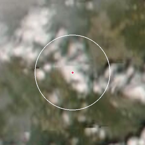 Imagen de satélite de Niseko United con la nieve marcada