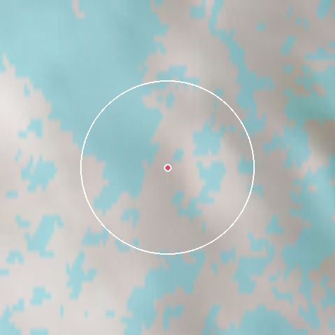 Imagen de satélite de Norefjell con la nieve marcada