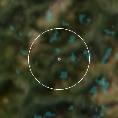 Imagen de satélite de Notre Dame de Bellecombe con la nieve marcada