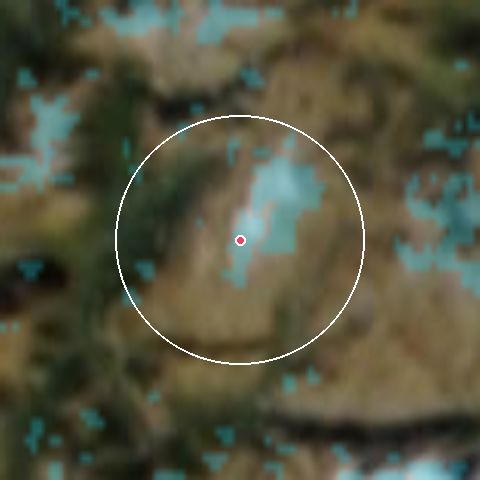Imagen de satélite de OZ 3300 con la nieve marcada