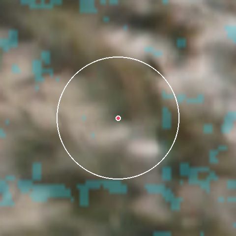 Imagen de satélite de Padola Val Comelico con la nieve marcada
