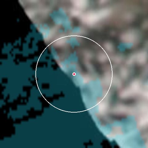 Imagen de satélite de Paltinis con la nieve marcada
