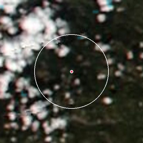 Imagen de satélite de Pamporovo con la nieve marcada