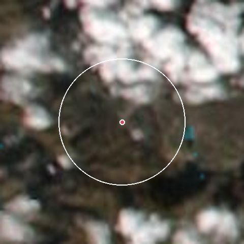 Imagen de satélite de Park City con la nieve marcada