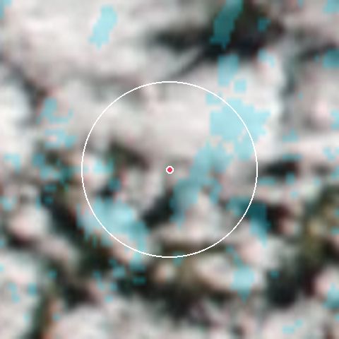 Imagen de satélite de PARK SNOW Donovaly con la nieve marcada