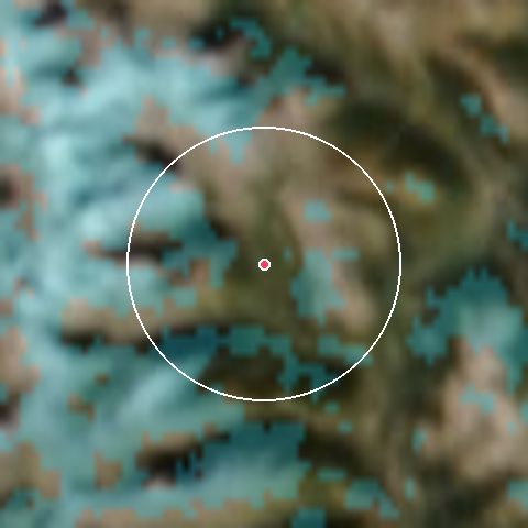 Imagen de satélite de Pelvoux Vallouise con la nieve marcada