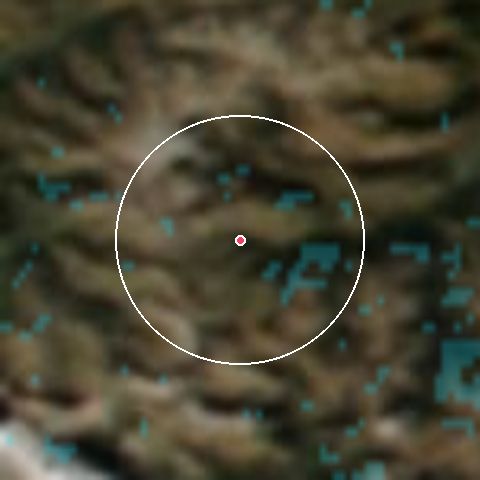 Imagen de satélite de Piau Engaly con la nieve marcada