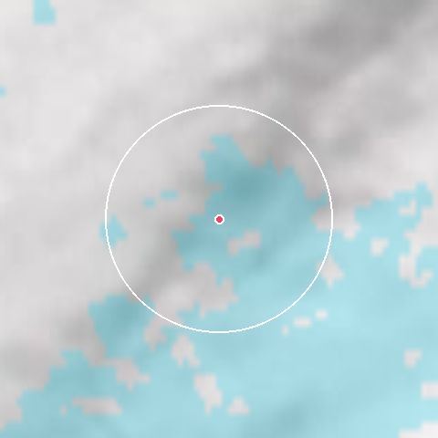 Imagen de satélite de Poiana Brasov con la nieve marcada