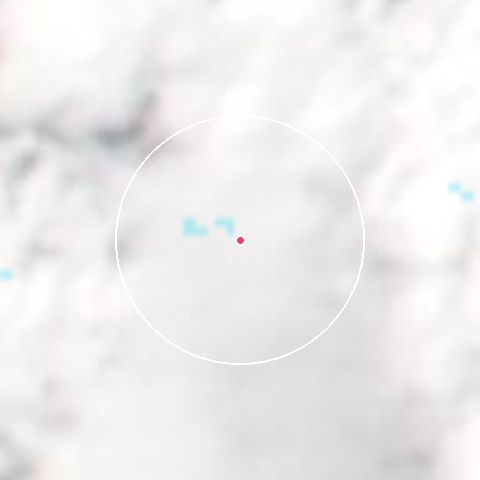 Imagen de satélite de Porters con la nieve marcada