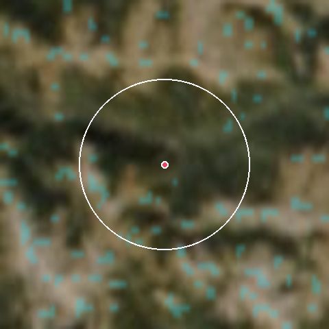 Imagen de satélite de Praloup con la nieve marcada