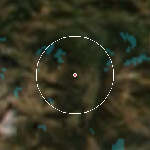 Imagen de satélite de Puyvalador con la nieve marcada