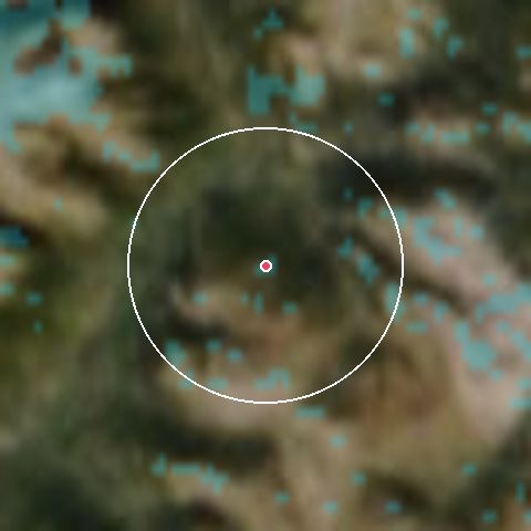 Imagen de satélite de Risoul con la nieve marcada