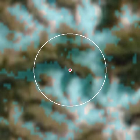 Imagen de satélite de Ristolas con la nieve marcada