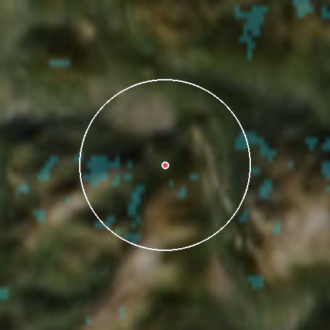 Imagen de satélite de Romme con la nieve marcada
