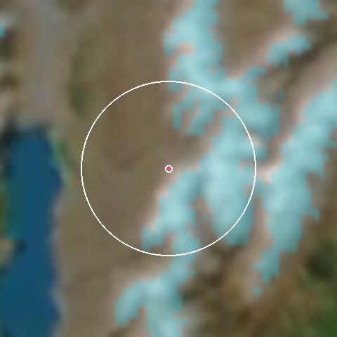 Imagen de satélite de Roundhill con la nieve marcada