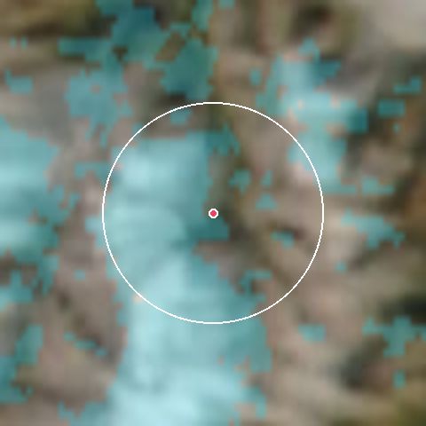 Imagen de satélite de Saas-Fee - Saastal con la nieve marcada