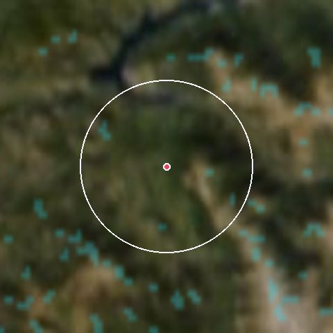 Imagen de satélite de Montclar les 2 vallées con la nieve marcada