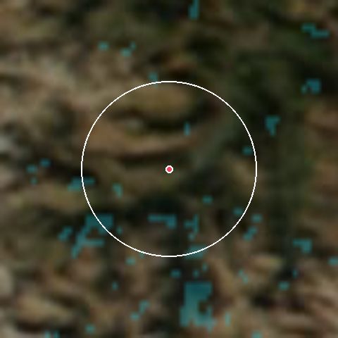Imagen de satélite de Saint Lary con la nieve marcada